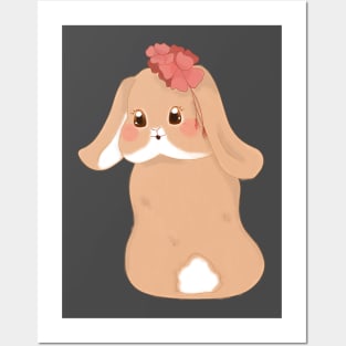 Bailey Looking Back | Bunniesmee Rabbit Year Design Posters and Art